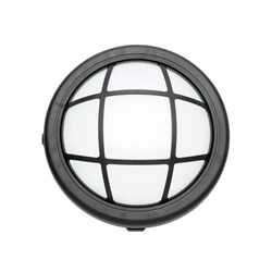 OLSEN 10W LED ROUND EXTERIOR BUNKER IP65 BLACK MX1410R